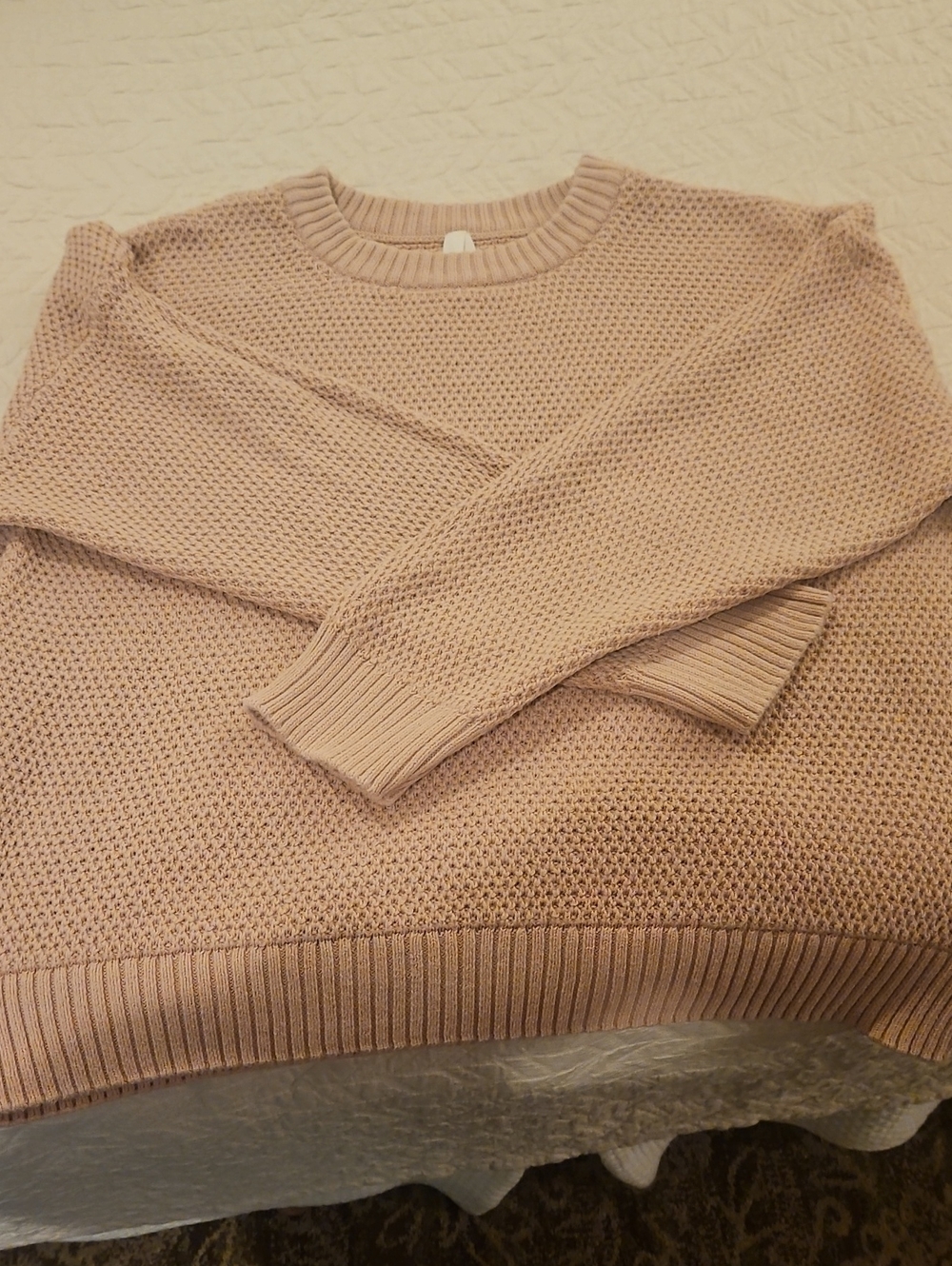 Pact Honeycomb Crew Sweater, EUC